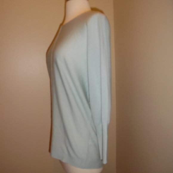 NWT‎ Club Monaco Wool Adelina Open Back Cocktail Blue Dolman sleeves Sweater Top - Picture 5 of 10